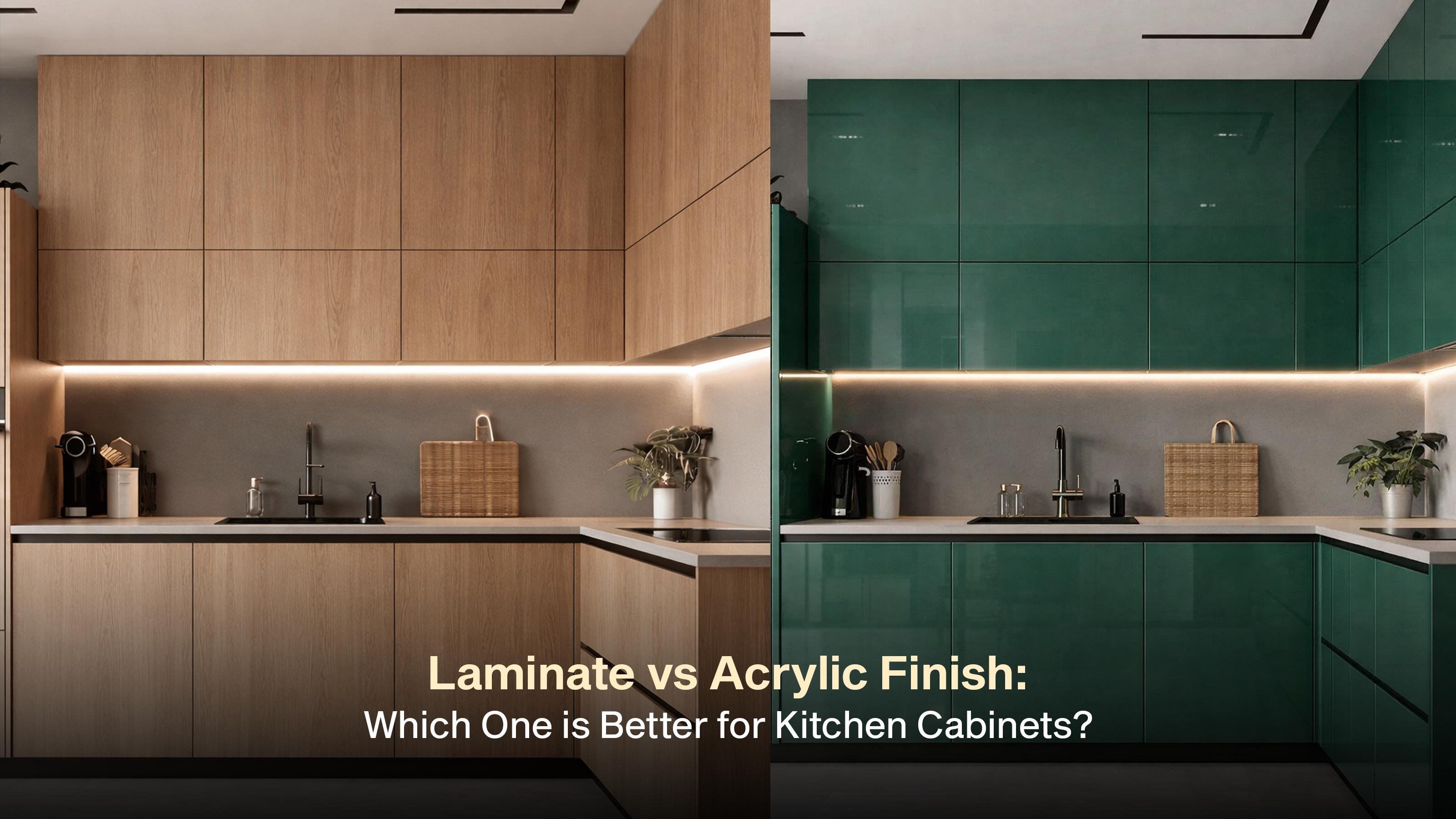 Laminate vs Acrylic Finish: Which One is Better for Kitchen Cabinets?