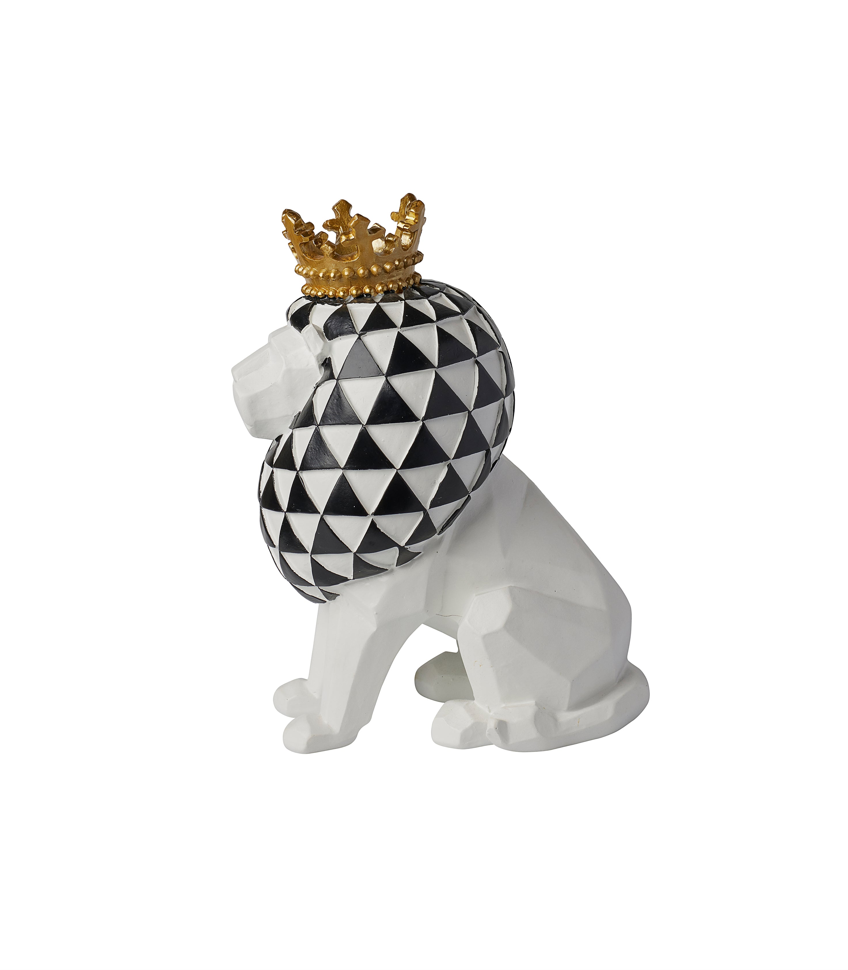 Checkered Lion Sculpture
