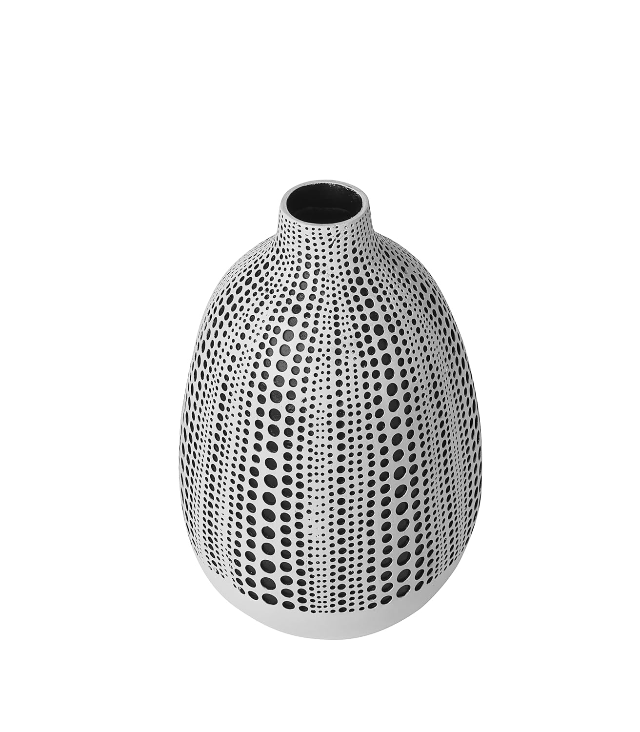 Polka White Vase (Wide)