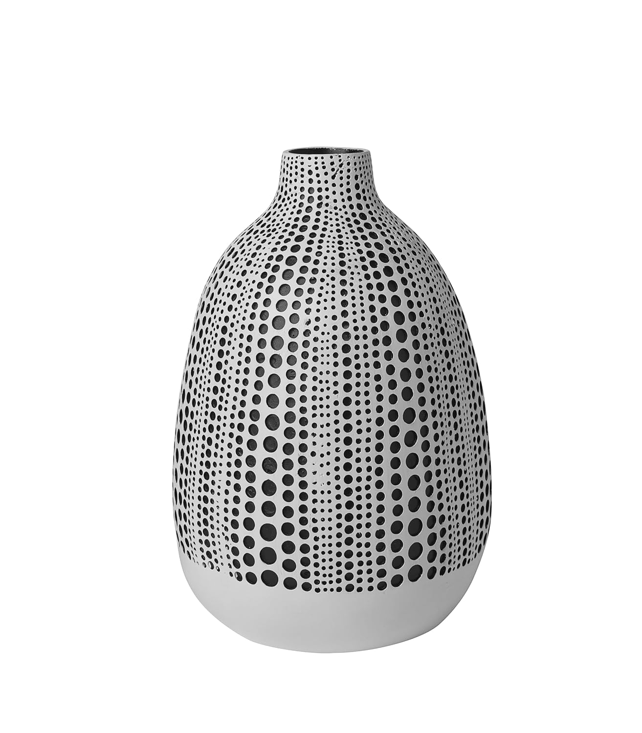 Polka White Vase (Wide)
