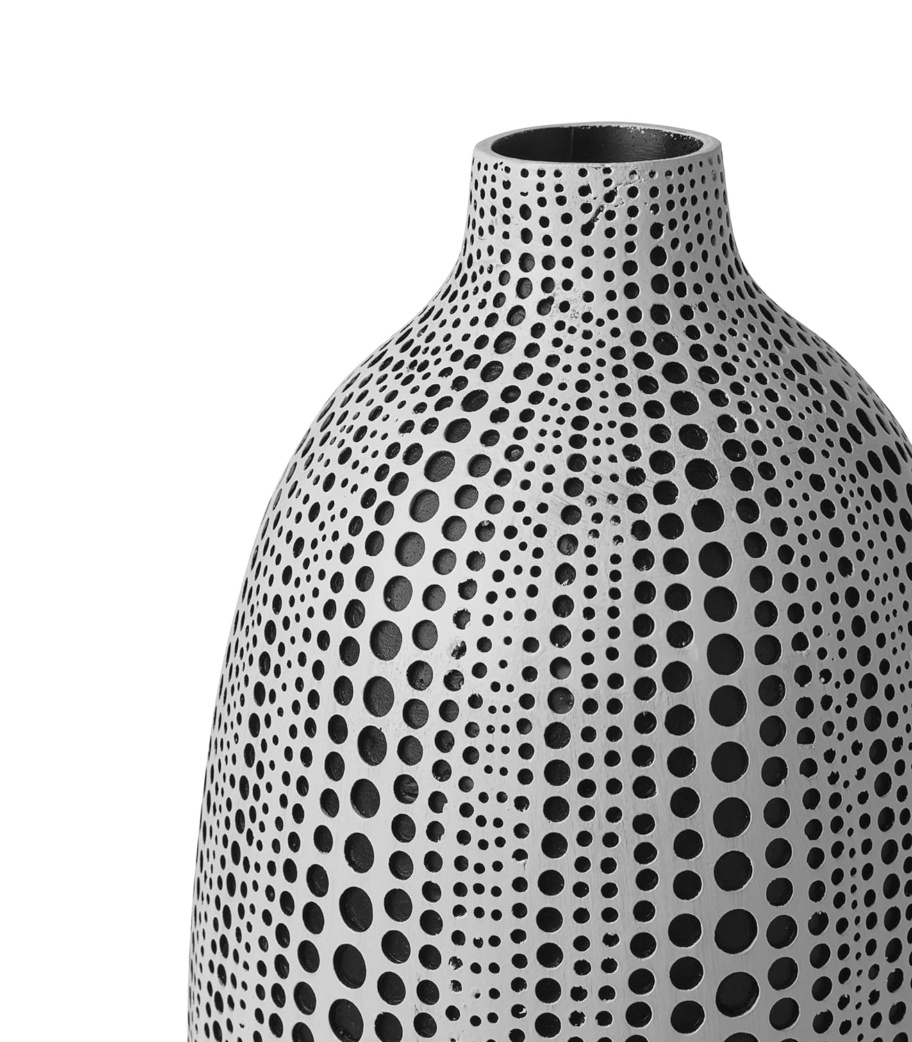 Polka White Vase (Wide)