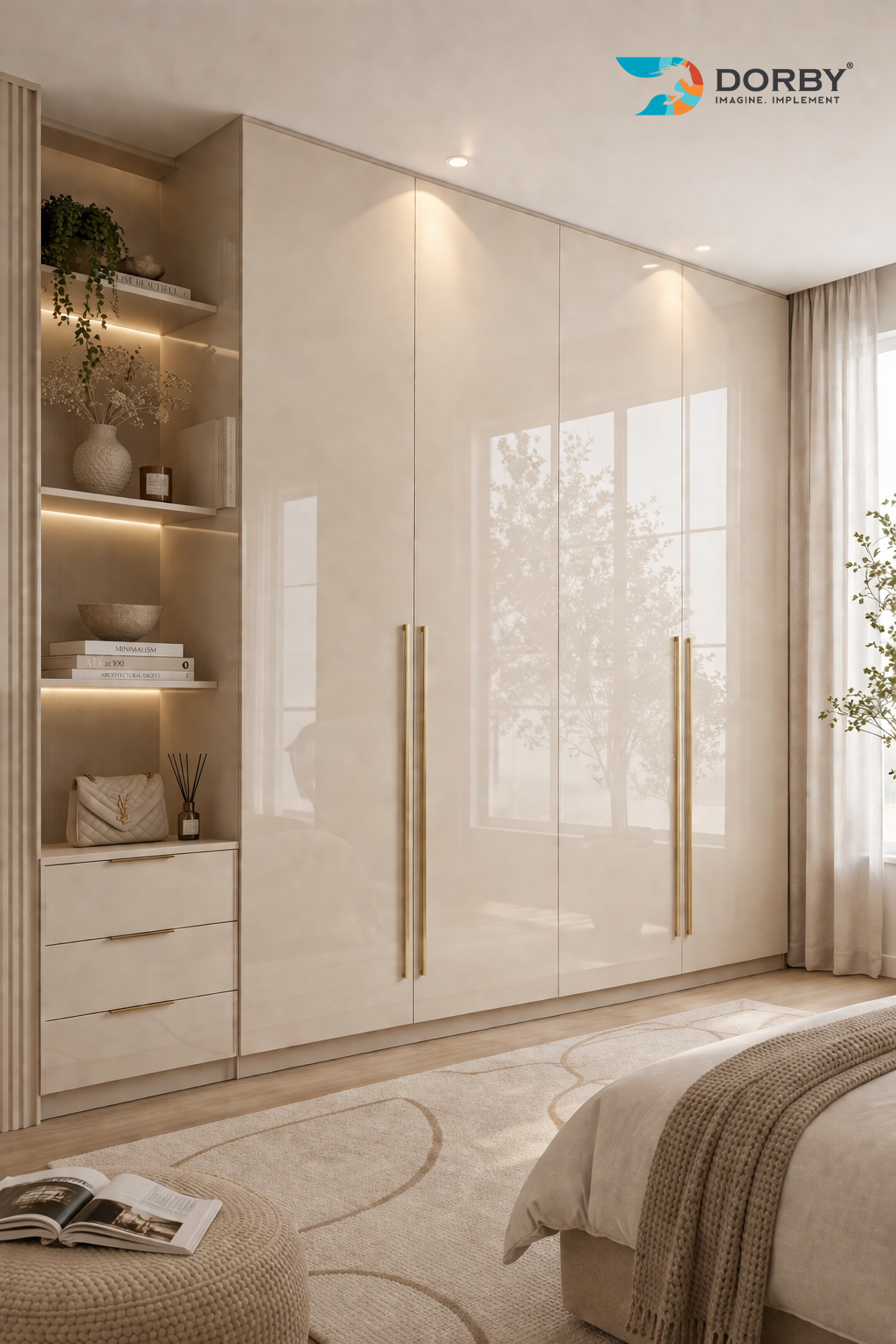 Stylish Beige - APG 212 Wardrobe acrylic