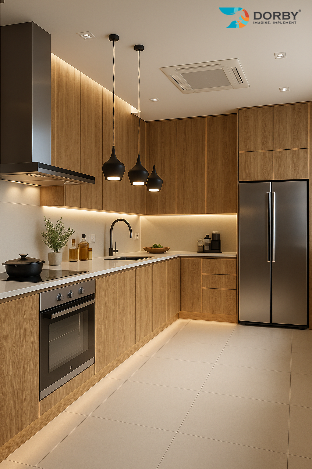 Mountain Teak - SF 9317 - Modular kitchen