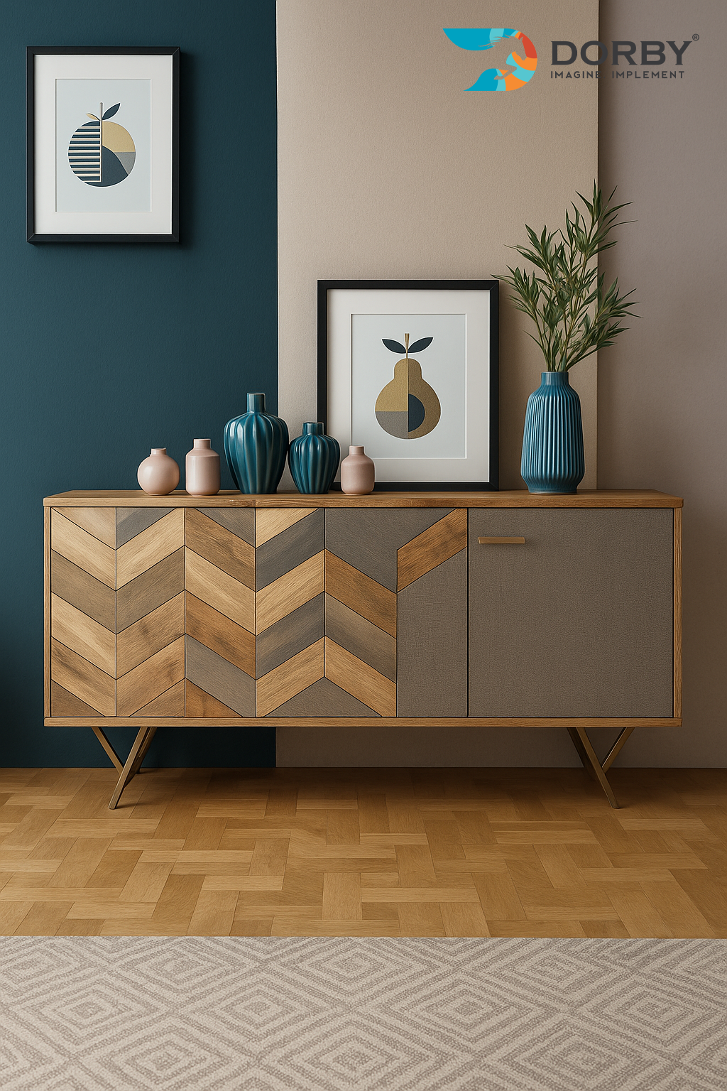 PX_9522 - Chevron Wood Cabinet