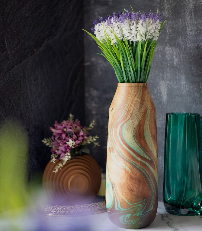 Conical Northern Lights Vase (Tall)