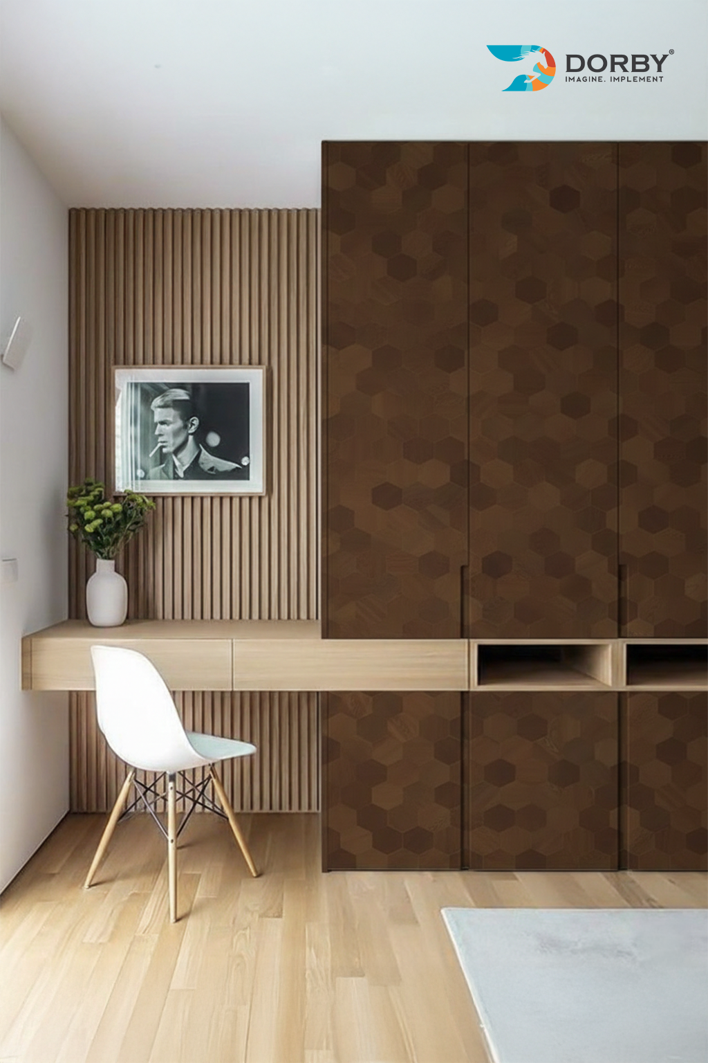 Hexa Walnut - GL 8883 Wardrobe
