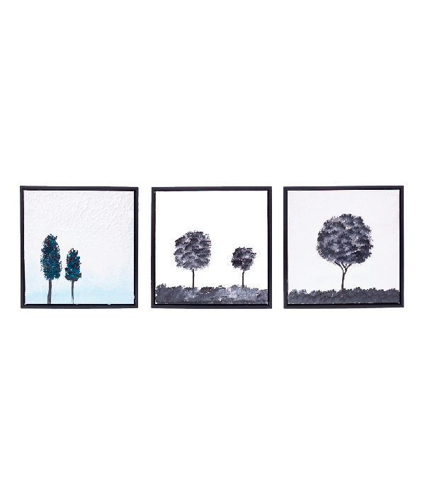 Charcoal Forest Art Set Paintings