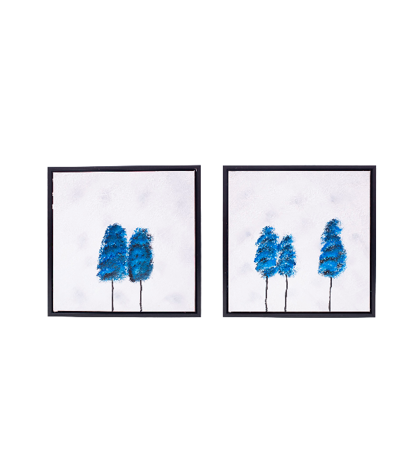 Blue Moss Art Set Paintings