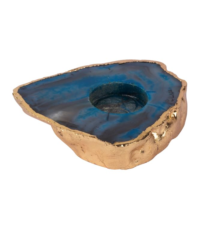 Sapphire Agate Tealight Holder