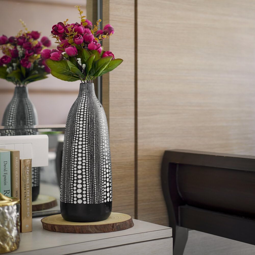 Polka Black Vase (Tall)