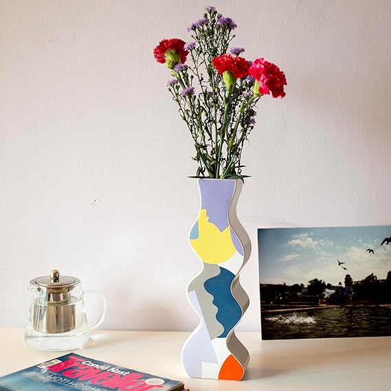 Abstract Wave Vase (Short)