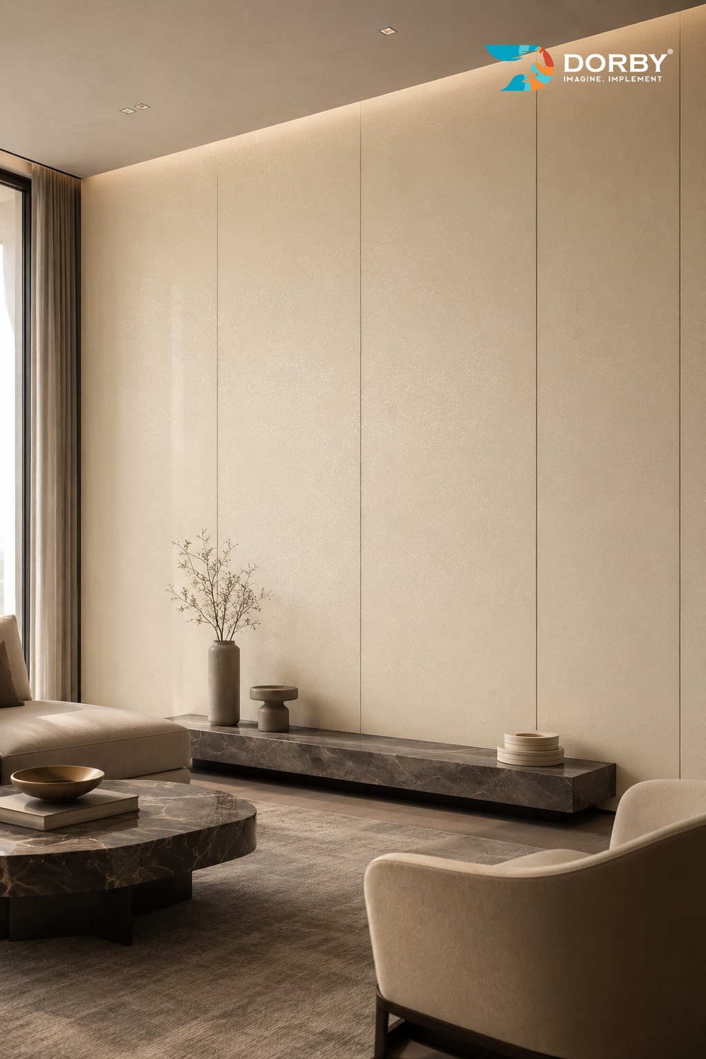 Shop Premium Sea Pearl Stone Finish Laminate in Beige Tone