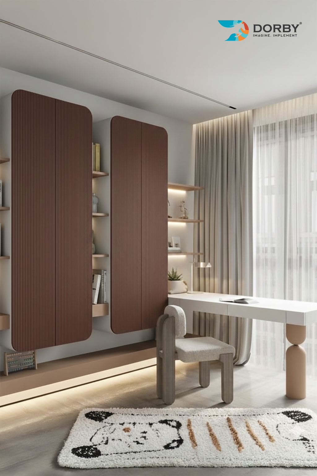 Brick Brown - BF 9167- Wardrobes 